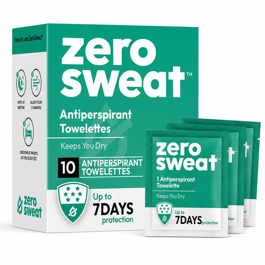 ZeroSweat Antiperspirant Wipes For Excessive Sweating - 10 ct.