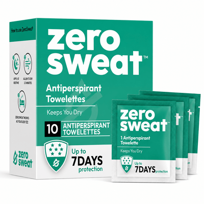 ZeroSweat Hyperhidrosis Wipes For Excessive Sweating - 10 ct.